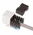 Minimum width connectors RJ45 FTP connectors offer complete shielding thanks to the metallic shield that covers the entire connector, protecting communications from external interference.
