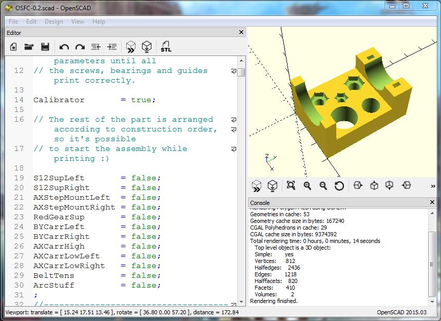 Generate the STL files The STL files are not distributed directly, it's necessary to generate them using OpenS: an open source, multi platform, solid 3 modeller. ownload it from: www.openscad.