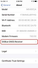 Once paring has been completed, Bluetooth address of SXblue receiver is stored. Pairing will be automatic for future usage of this GNSS device. 3.