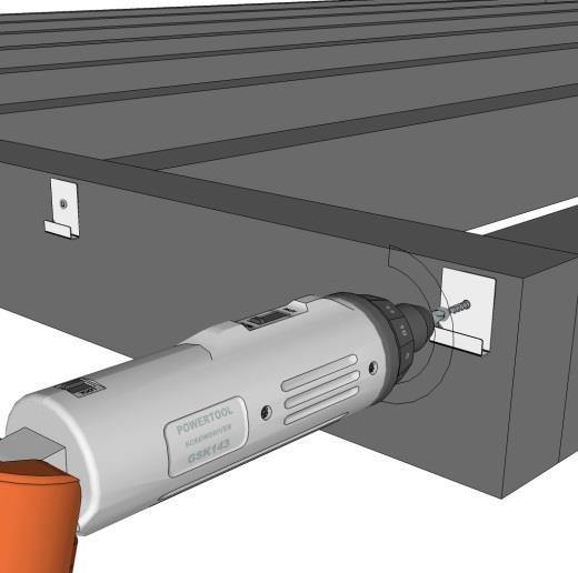 There are two methods for installing the board, parallel and perpendicular to the decking Ensure to keep a 6mm expansion gap between edge board butt joints (min. 0.