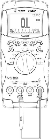 Maintenance 5 Fuse checking procedure It is recommended that you check the fuses of the multimeter before using it. Follow the instructions below to test the fuses inside the multimeter.