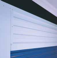 20-gauge panel For interior hallway systems Single-piece construction Glossy white paint finish #8 x ½ glossy white self-drilling fasteners Filler Panel Filler panels are used in interior and