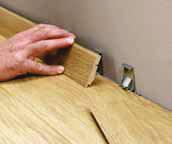 This revolutionary clip system for glueless and screwless installation of skirting boards
