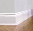 placed over existing skirting boards. The job is quick and there's no risk of damaging the wall!