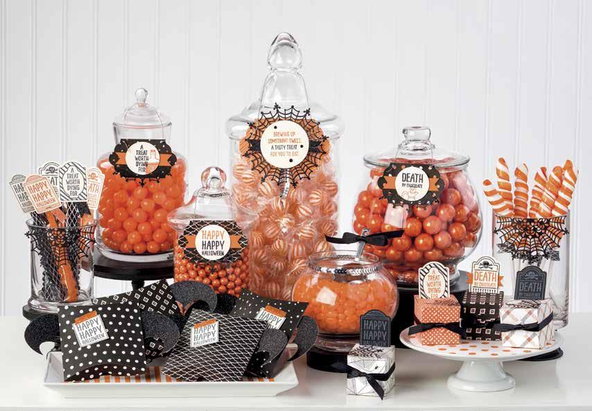 HAPPY HAUNTING TRADITIONAL HALLOWEEN COLOURS INFUSED WITH FUN PATTERNS.