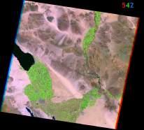 False-color images using 7 Landsat bands Landsat