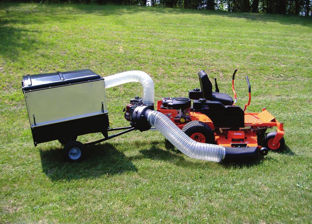 PECO GRASS COLLECTION SYSTEM TRAILER/VAC FOR ZERO TURN & RIDING MOWERS MODEL 492003 &