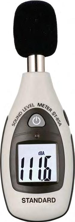 MINI sound level meter The ST85A is a compact sound level meter that has a wide dynamic range from 30 to 130dB.