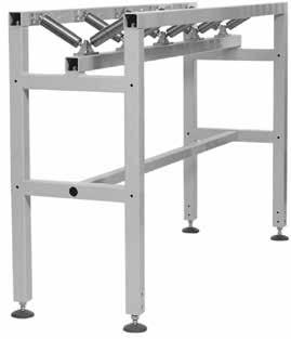 Very sturdy and stable design with powder-coated frames and stainless steel rollers.