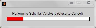 Perform Split-Half Analysis button Modeling with Solo This function may be used if there are more than four samples in a dataset.