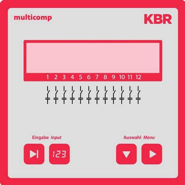 KBR multicomp F144-NC-1V1C6DO6RO-2 Control and display panel Note Limit for overvoltage switch-off = rated voltage + 10% (taking into account the measuring voltage ratio).