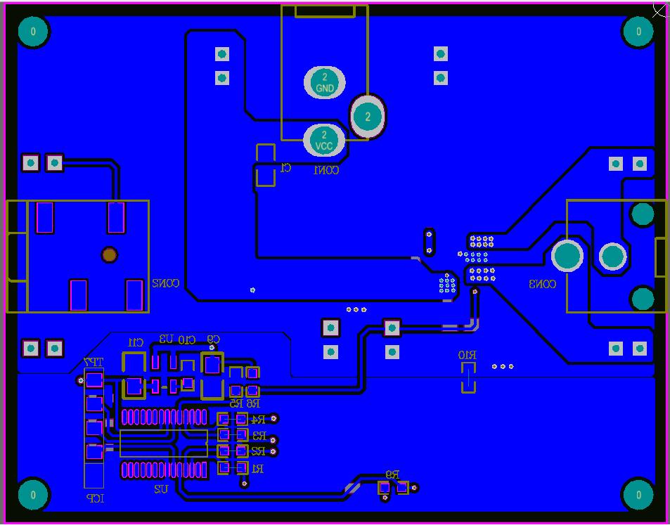0 0 IS3AP036A HIGH EFFICIENCY, CLASS-K AUDIO POWER AMPLIFIER 0 0 0 0 Figure 5: Board Component Placement Guide - Bottom Layer Figure 6: Board PCB Layout - Bottom Layer Copyright 05 Integrated Silicon