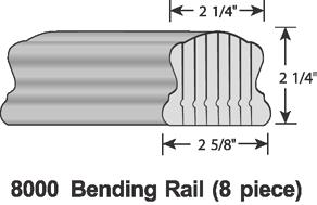 8000 Hand Rails & Fittings Hand Rail Foot Oak Maple Poplar Cherry 8000-SR 1 11.19 18.14 7.42 38.47 E8000 1 10.52 14.56 7.42 24.65 8000-SR 15-16 14.00 22.67 7.42 48.