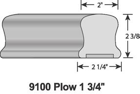 9100 Hand Rails & Fittings Hand Rail Foot Oak Maple Poplar Cherry 9100-SR 1 8.36 16.66 6.74 29.54 N/A E9100 1 8.83 14.