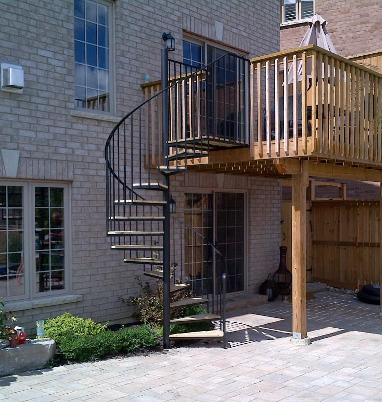 Our Stairs Endeman s Ironcraft Ltd manufactures custom interior and exterior spiral staircases. Our stairs are made as a fully welded unit and not fabricated as a spiral stair kit.