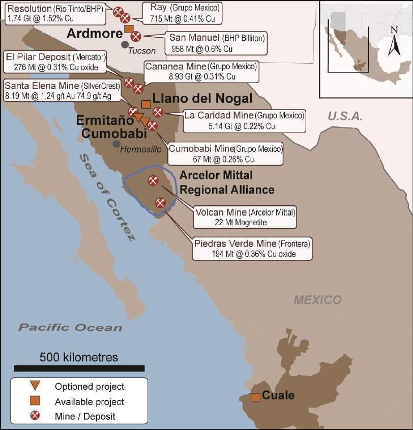 Exploration Initiatives Excellent access & infrastructure Exploration office in Hermosillo Focus on porphyry belts and precious metal