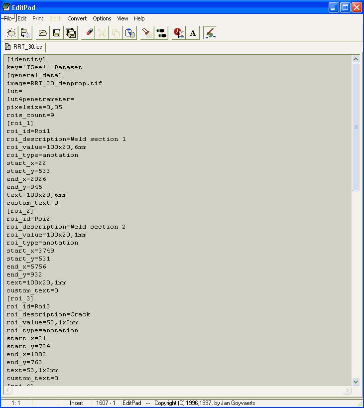 Interface to Isee! via ASCII file (*.