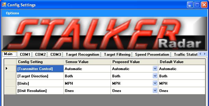 2.1.1.1 Main Tab Basic Configuration The Main tab has one basic configuration setting that is treated specially by the statistics sensor Transmitter Control.