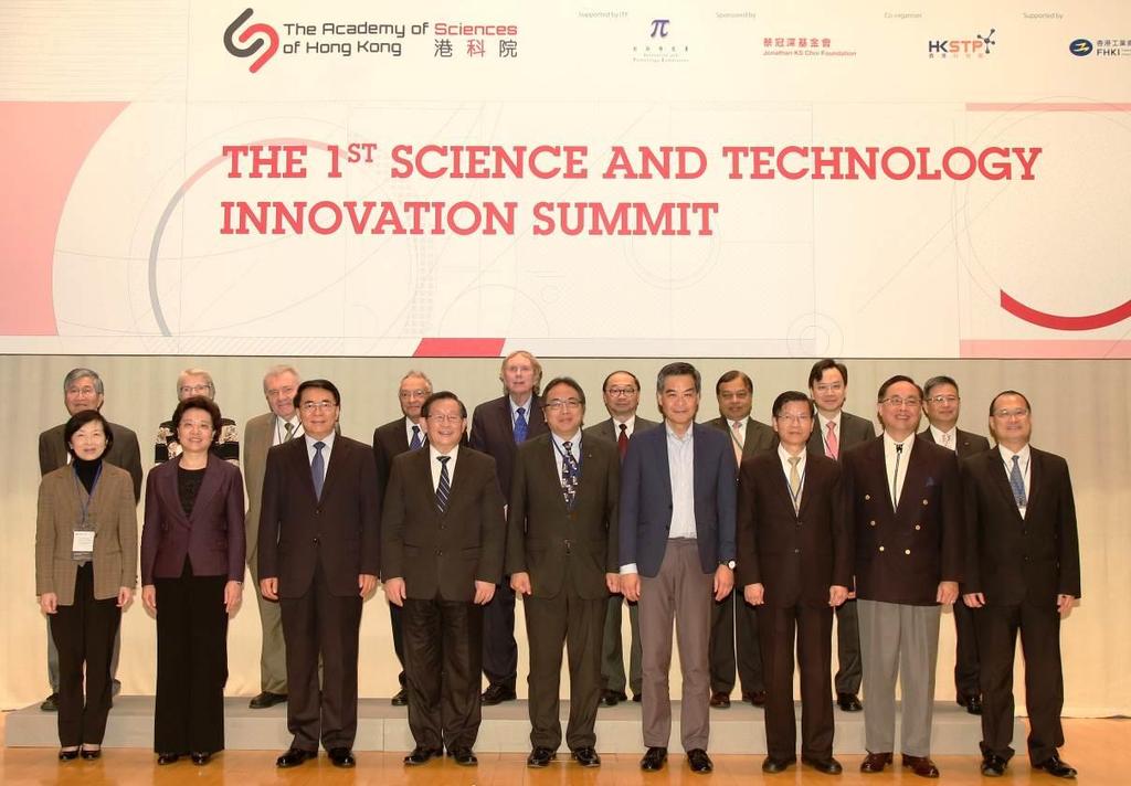 Group photo of The Honourable CY Leung, The Chief Executive of HKSAR (front row, 4 th from the
