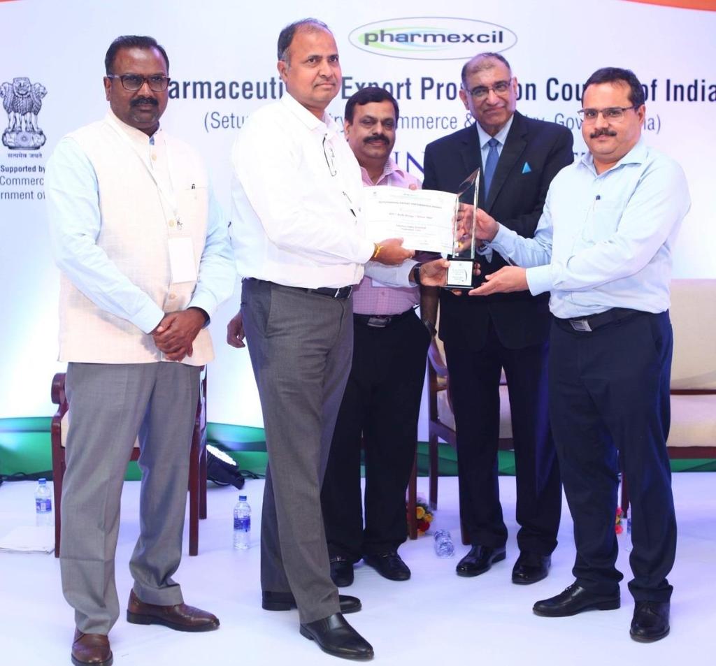 Pharmaexcil Outstanding Exports Award 2017-2018 Laurus Labs bags the prestigious Pharmaexcil Outstanding Exports Award 2017-2018 in