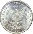 www.coastcoin.com Order Toll Free 1-800-638-8869 1879-O. NGC. MS-63. DMPL. Blast white with strong cameo contrast between the mirrored fields and the frosted design elements............... #211772 $1650.