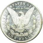 Crisp white luster and an excellent strike with hair definition above the ear and sharp breast feathers on the eagle. A very pleasing example of this challenging date......... #128942 $4500.00 1886-S.