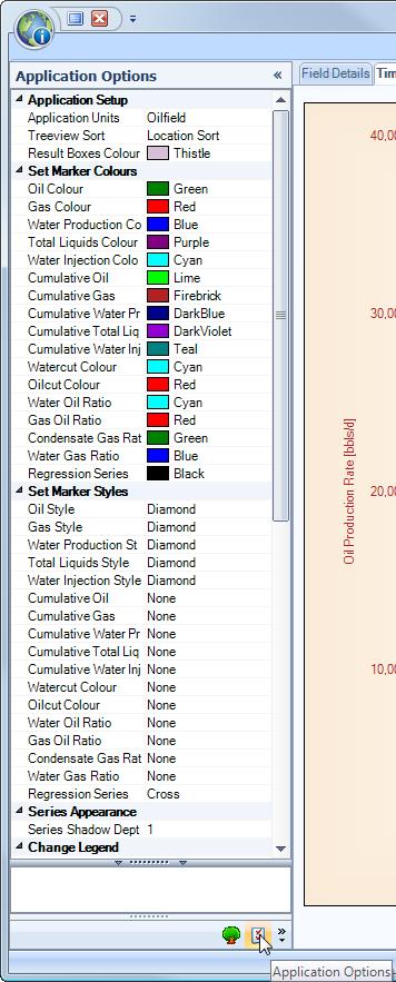 10 UKFields Help 2 Application Options 2.1 Chart Display Options Any part of the chart displays can be changed to suit specific user preferences.