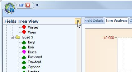 12 UKFields Help The user can also choose to auto Hide the Panel by selecting the Arrows icon, as shown below.