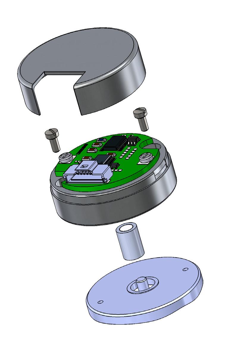 Set the zero position of the encoder (see below for details) 4. Cover the encoder with the metal cover Place the metal cover over the encoder and gently press it in position.