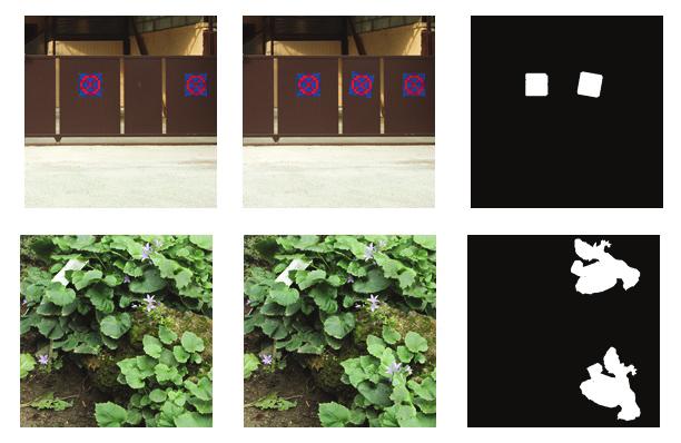 Forgery detection for rotated copy-move region. The original images (left), tampered images (middle) and the detected forgery (right) 5.3. Comparisons with other methods.