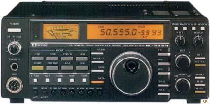 ICOM IC-575A 10-meter and 6-meter all-mode transceiver with 10 watts output.