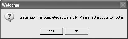 If the Select Language dialog is displayed after the computer restarts, click Quit to close the dialog and then