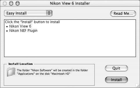Install Nikon View and transfer pictures 21 Click Install to