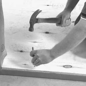 FIGURE 1 Straighten & Level Subfloor 1. Masonry installation requires 2 x 6 sill plate to be present.