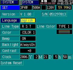 73 4.5 Changing Instrument System Settings [SYSTEM] Changing the Display Language (Language) The display language can be selected from Japanese, English or Chinese. 1 2 Select the screen.