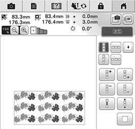 EDITING PATTERNS Select the direction in which the pttern will e repeted. Adjust the spcing of the repeted pttern. d * To widen spcing, press. * To tighten spcing, press.