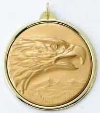 Medal with 2 stamped medallion: $5.