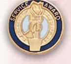 25 BR 246 1 1/16" Star Years of Service Pin