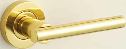 Elite round rose handles Polished Chrome P-Y-80003RR-PB Available in polished brass and polished chrome finishes Matching keyhole escutcheon and bathroom thumbturn & release