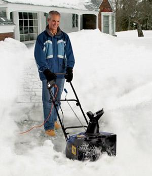 10. a) Jim (below) bought a new electric snowblower in the hopes of saving himself some money by not having to pay a snow removal company.