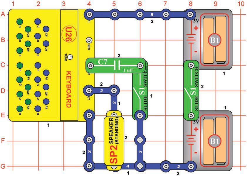 Project 181 Morse Code Build the circuit and turn on the right switch (S1).
