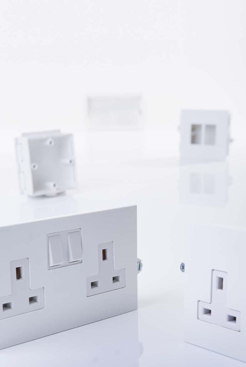 POWER, VOICE AND DATA ACCESSORIES FOR TRUNKING A range of flush and