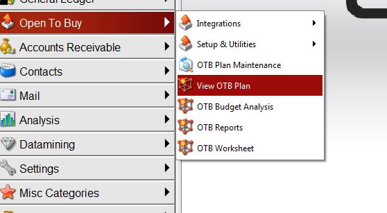 3 Once the plan is set up, click on Save in order to begin working with the OTB plan.