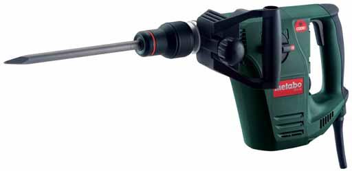 CHIPPING HAMMERS EQUIPMENT FEATURES Suitable for bits and accessories with SDS-max shank bit Metabo system: electronic anti-theft system, activated by key (accessory) Vario Tacho Constamatic (VTC)