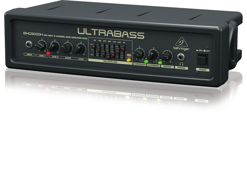 Product Information Document ULTRABASS BXD3000H For service, support or more information contact the BEHRINGER location nearest you: Europe MUSIC Group Services UK USA/Canada MUSIC Group Services NV