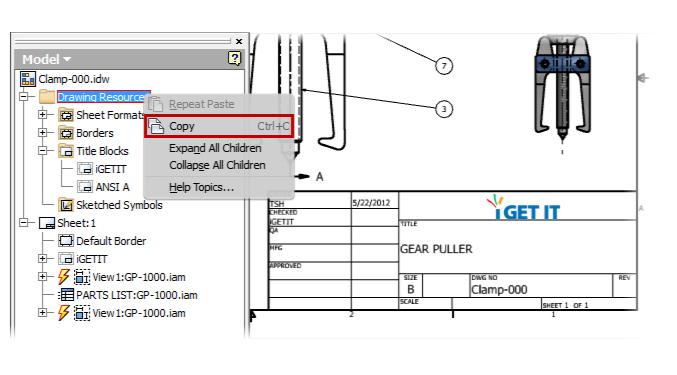 Drawings Copy drawing recources folder Right click the Drawing resources folder from the drawing browser Then select Copy In the new drawing, right