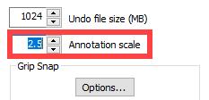 Interface Annotation Scale Application Options Tools>Application Options>General>Annotation scale Struggle to see