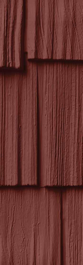 The richly ingrained texture of Portsmouth Hand-Split Shake siding is patterned after real cedar shake and comes in 14 colors all