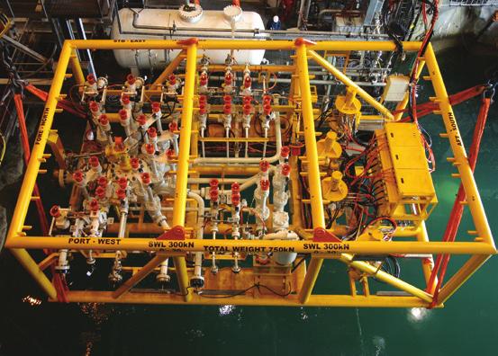 The subsea control system is capable of monitoring all components of the multimanifold and, for some applications, also provides control of the wellheads that are tied into the module.