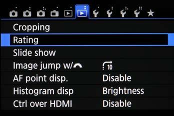 These ratings can then be used to display images within the slideshow options or when the images are downloaded, the software supplied free with the camera will be able to see the ratings.